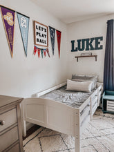 Load image into Gallery viewer, Let’s play ball- black letters