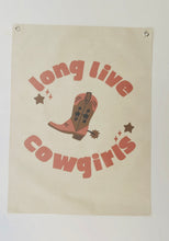 Load image into Gallery viewer, Long Live Cowgirls (Boys) Canvas Banner
