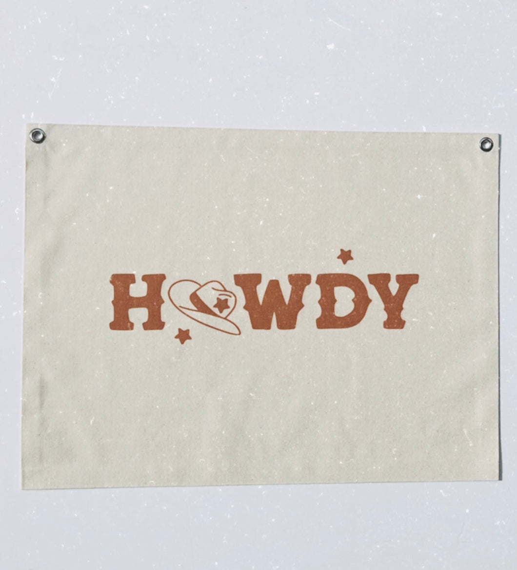 Howdy Canvas Banner