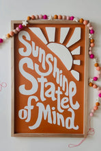 Load image into Gallery viewer, Sunshine State of Mind- rust background/ white letters