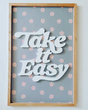 Load image into Gallery viewer, Take it Easy- happy floral blue (oversized)