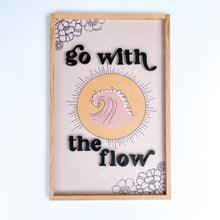 Load image into Gallery viewer, Go with the flow- pink wave with florals