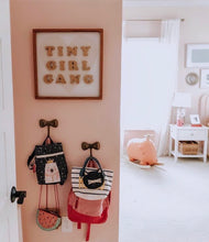 Load image into Gallery viewer, Tiny Girl Gang collab with Jean and June - metallic gold cutout letters, gold heart