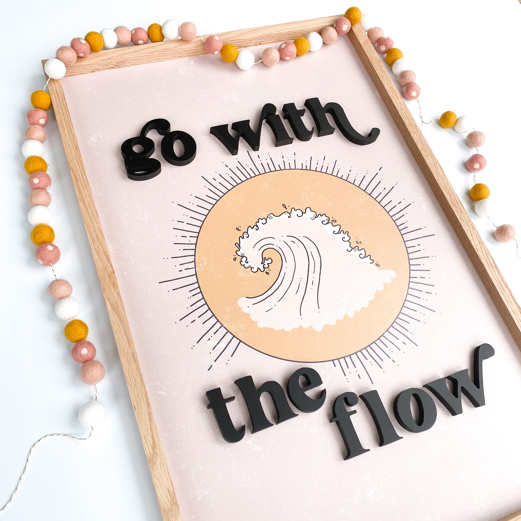 Go with the flow- tan wave ( without floral)