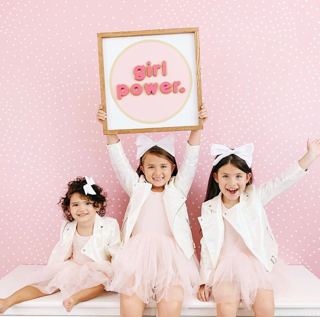 Girl Power- Pink Letters