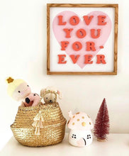 Load image into Gallery viewer, Love You Forever- Coral Cutout Letters, Pink Heart