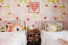 Load image into Gallery viewer, Tiny Girl Gang collab with Jean and June -White Cutout Letters, Coral Heart