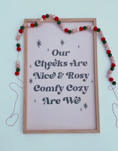 Load image into Gallery viewer, Our Cheeks are Nice & Rosy- pale pink & black