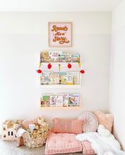 Load image into Gallery viewer, Read me a story- rust letters / pink background collab with Kristen Sellentin & Olive +Eve Co