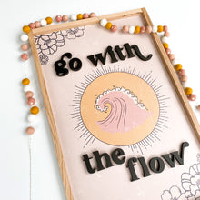 Load image into Gallery viewer, Go with the flow- pink wave with florals
