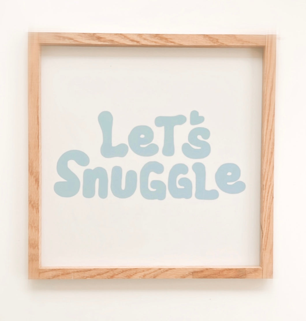 Let’s snuggle- blue cut out