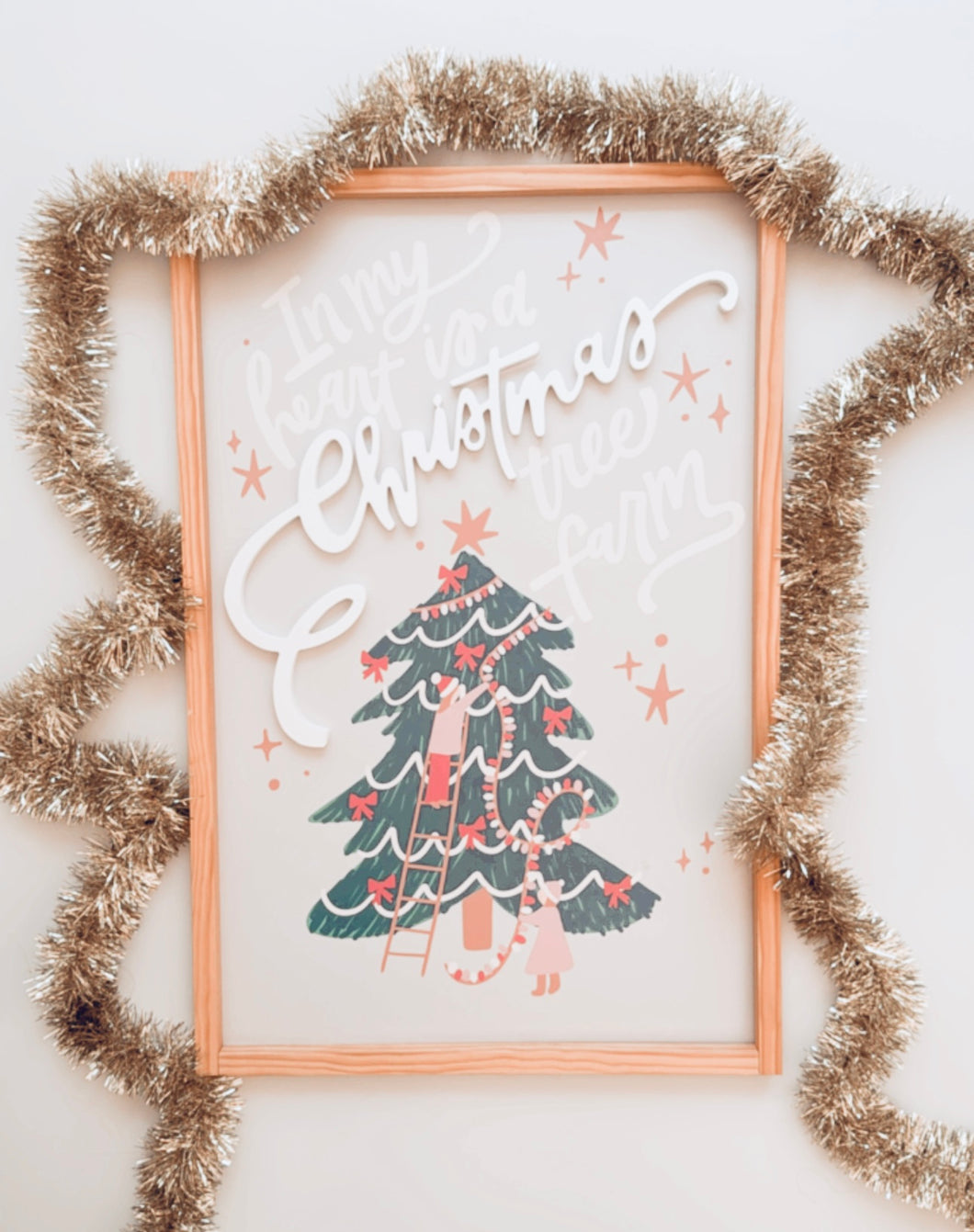 In my heart is a Christmas Tree Farm- mint green w white letters