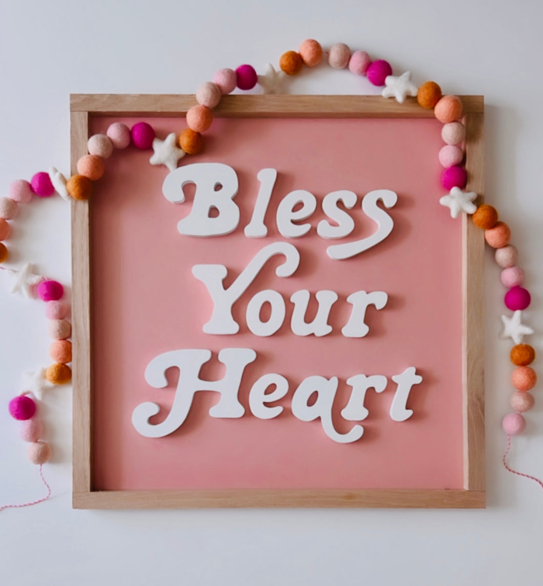 Bless your heart - pink background