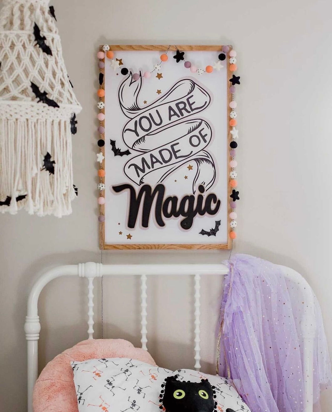 You are made of magic- black letters- Thread Mama Collab