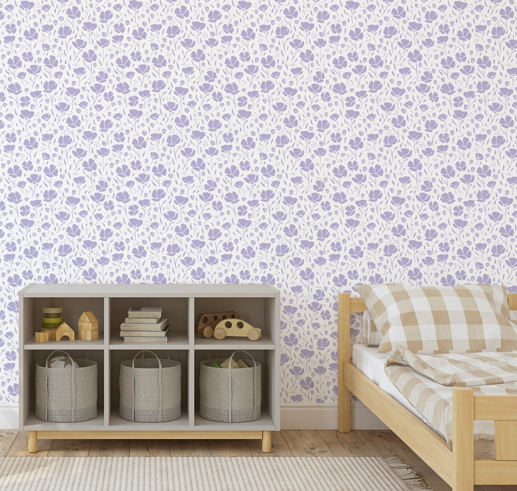Poppies in Lavender- designed by Juliet Meeks