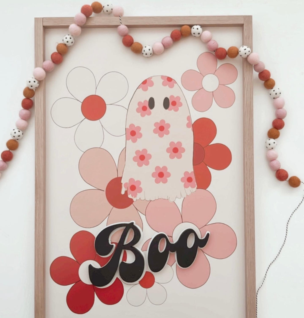 Boo- floral ghost