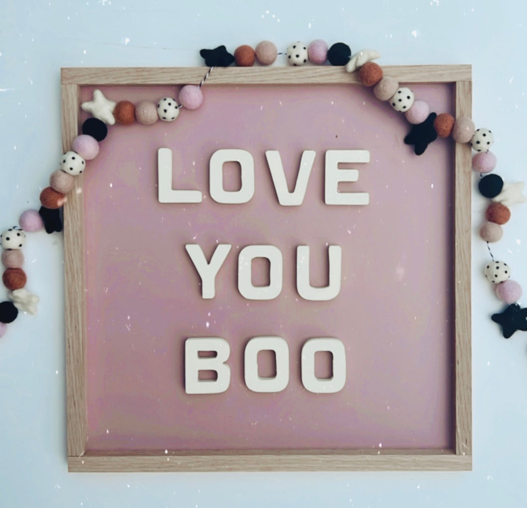 Love You Boo-pink background