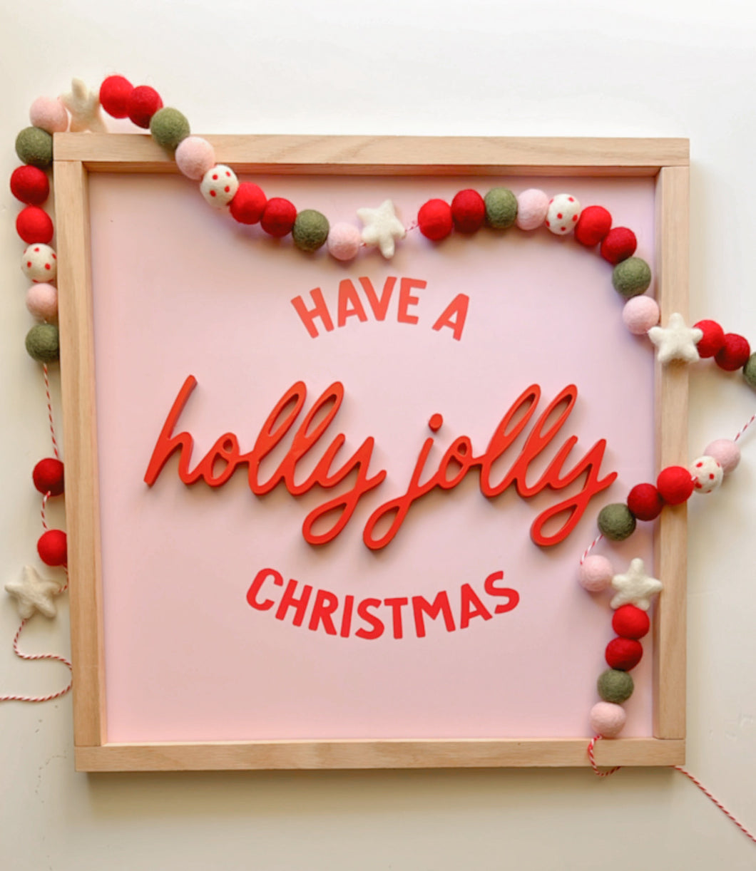 Holly Jolly - pink & red
